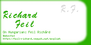 richard feil business card